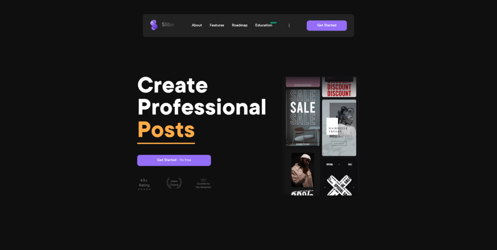 Сайт додатка Slibe для анімованих сторіс — розробка Ageenko Web Studio